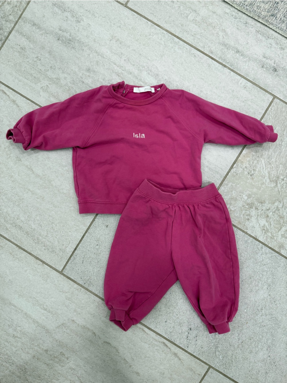 Zara Berry Pink “Isla” Sweatshirt and Joggers Set